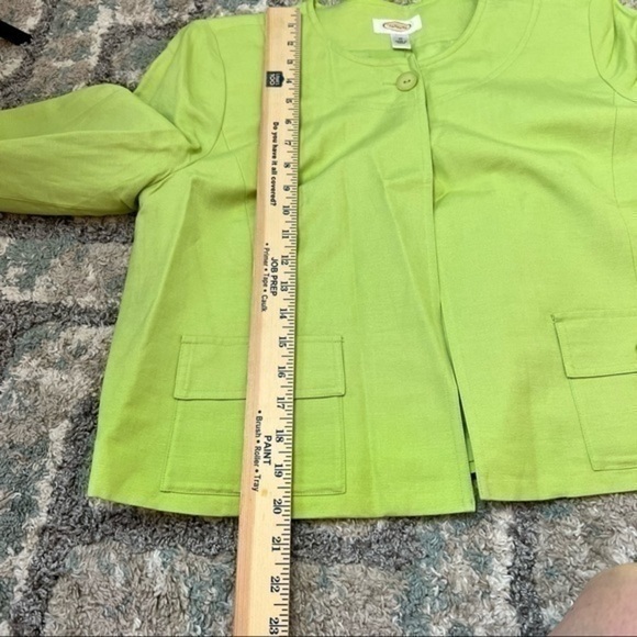 Talbots womens green one button boxy blazer size 10 - Picture 8 of 9